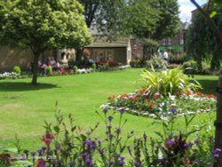 Colourful garden at Bakewell Wallpaper