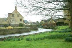 Across the green, East Coker, Somerset Wallpaper