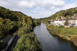 Ironbridge. View from bridge 2. Wallpaper