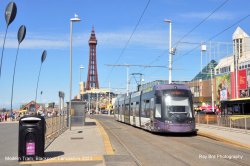 Modern Tram, Blackpool, Lancashire 2023 Wallpaper