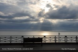 Sunset, Blackpool Promenade, Lancashire 2023 Wallpaper