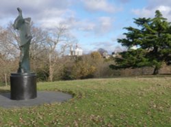 Henry Moore Sculpture Large Standing Figure: Knife Edge Wallpaper