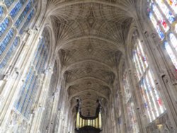 Interior, Kings College Chapel Cambridge Wallpaper