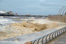 Stormy Sea, Blackpool, Lancashire 2024 Wallpaper