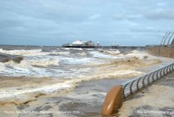 Stormy Sea, Blackpool, Lancashire 2024 Wallpaper