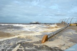 Stormy Sea, Blackpool, Lancashire 2024 Wallpaper