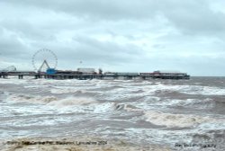 Stormy Sea, Blackpool, Lancashire 2024 Wallpaper