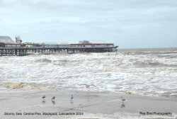 Stormy Sea, Blackpool, Lancashire 2024 Wallpaper