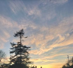 Beautiful sunset over Christchurch Wallpaper