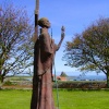 Statue of St Aiden - Lindisfarne - Northumberland