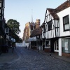 Cobble St Leading To St Marys Church in Hitchin, Hertfordshire