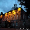 Night shot of Leigh Town Hall, Greater Manchester