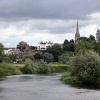 This is view of Ross-On-Wye from across the river