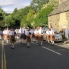 Comrie Pipe Band during Canada Day in Comrie