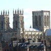 The famous view of York Minster from City Walls, York