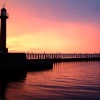 Whitby Harbour at dusk