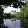View of the pond of the lovely village of Somerleyton, close to Lowestoft, Suffolk.