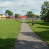 VIEW ACROSS THE PARK AREA TO THE AMUSEMENTS