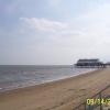 Pier at Cleethorpes, in over cast conditions in September.