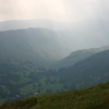 Looking towards Helvellyn from Round How, Ullswater, Lake District