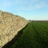 The wall of Burgh Castle Roman Fort, Burgh Castle, Norfolk