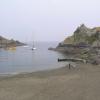 Polperro, Cornwall, looking out of the harbour entrance