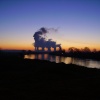 Sawley at dawn the power station from harrington bridge. Sawley, Derbyshire