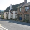 Road leading out of the village, Porlock, Somerset