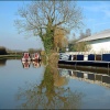 Barges on the Grand Union Canal at Flore, Northamptonshire
