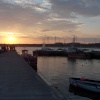 Beadnell harbour, sunset, Northumberland