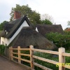 Thatched Cottage from the bridge at Fladford Mill