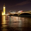 Big Ben and Westminster Bridge by night, London, Greater London