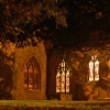 Kingsbury church at night
