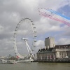 The Red Arrows over the London Eye