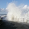 Dodging the waves, Hartlepool, County Durham