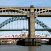 Tyne Bridges from the river.