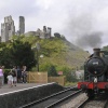 Corfe Station and castle