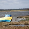 A little boat in blustery Aldeburgh!