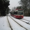Tram in the Snow.