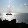 TS Lord Nelson leaves Hartlepool