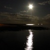 Moonlight on the heugh break water