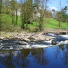 The weir along the River Ribble