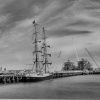 Tall Ship in Lowestoft Harbour