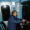 Me driving a D stock train.