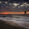 Dovercourt Beach before sunrise