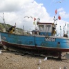 Fishing boat on the beach at Hastings