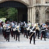 Marching out of Abbey Gardens