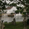 View from All Saints Churchyard, Marlow, looking across to the Compleat Angler