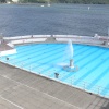 Restored Art Deco swimming pool at Tinside on Plymouth Hoe