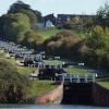 Caen Hill Locks on the Kennet and Avon Canal at Devizes